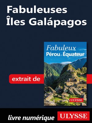 cover image of Fabuleuses Îles Galápagos